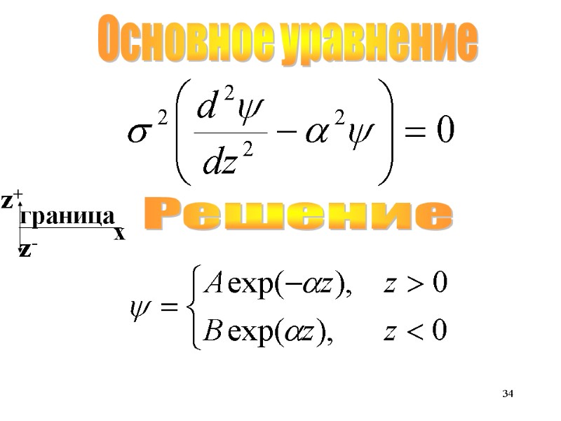 34 Основное уравнение Решение